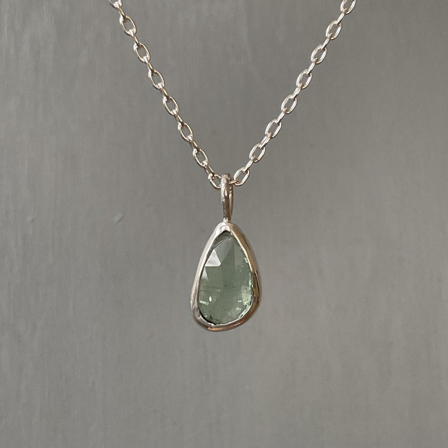 Green Kyanite Drop Necklace