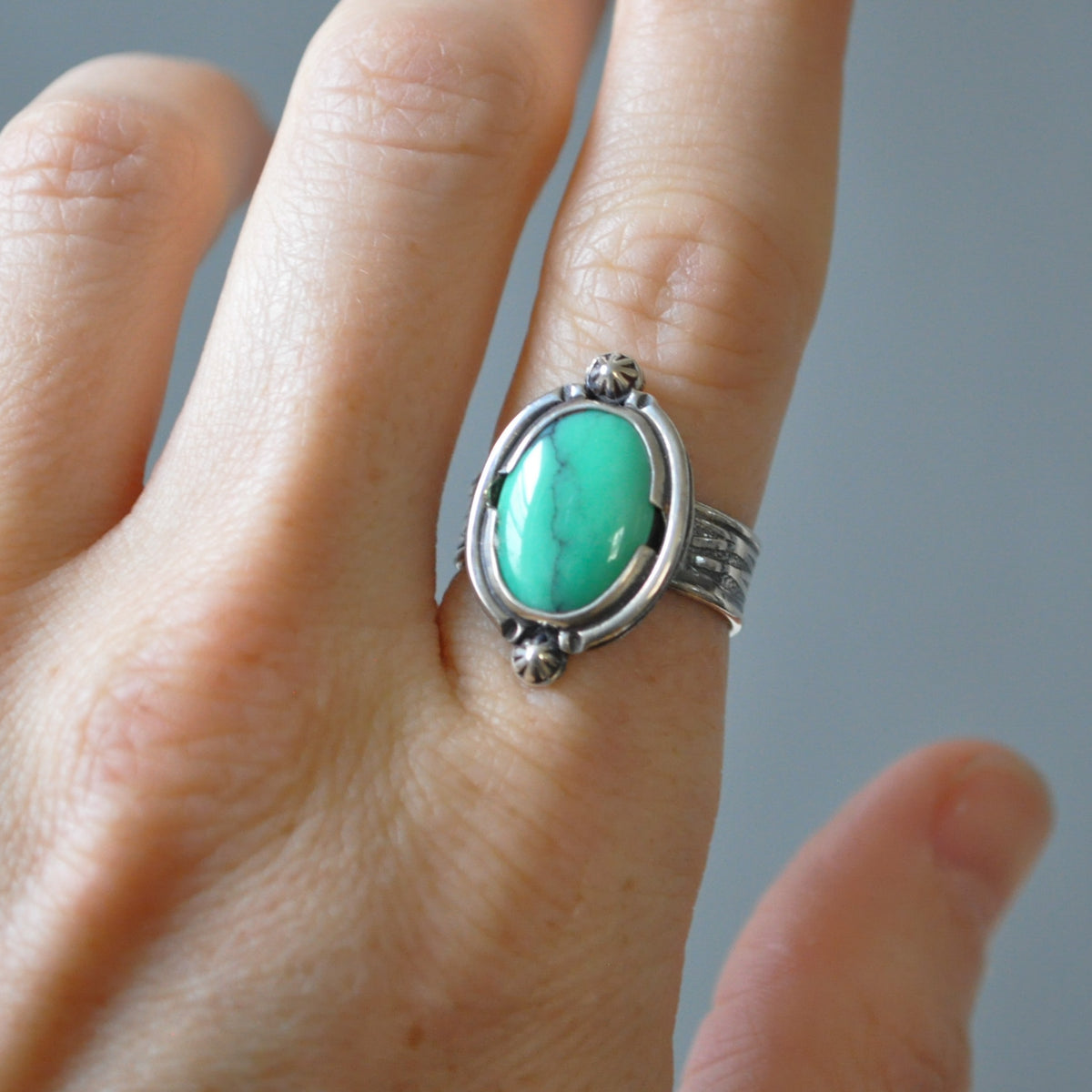 Variscite River Ring—Size 7