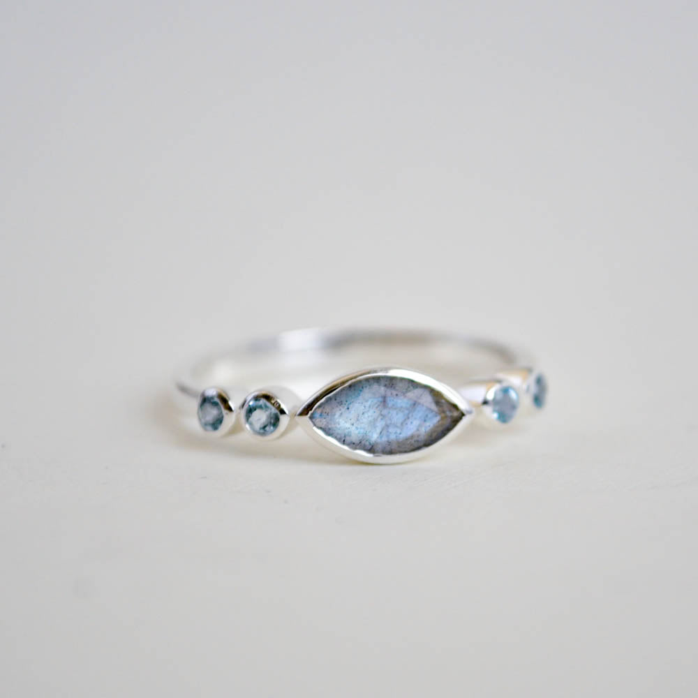 Labradorite Marquise Ring