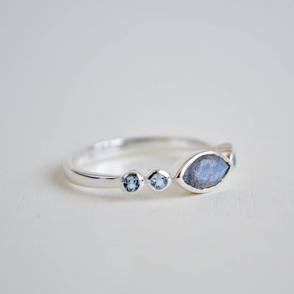 Labradorite Marquise Ring