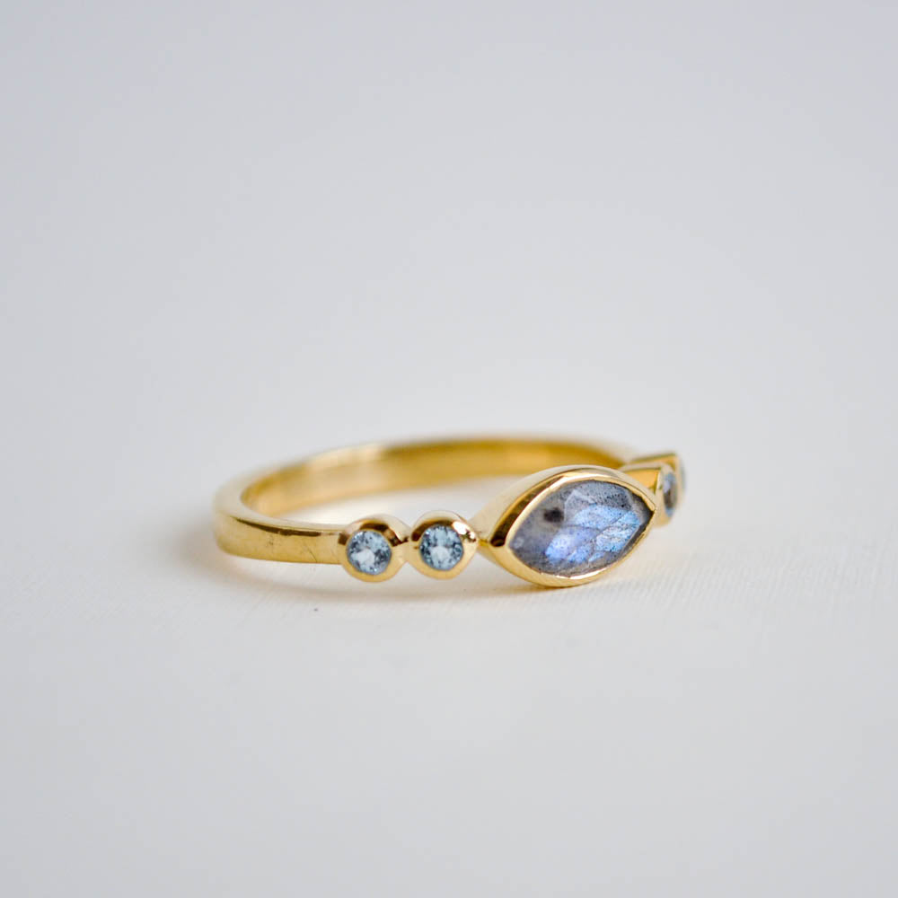 Labradorite Marquise Ring