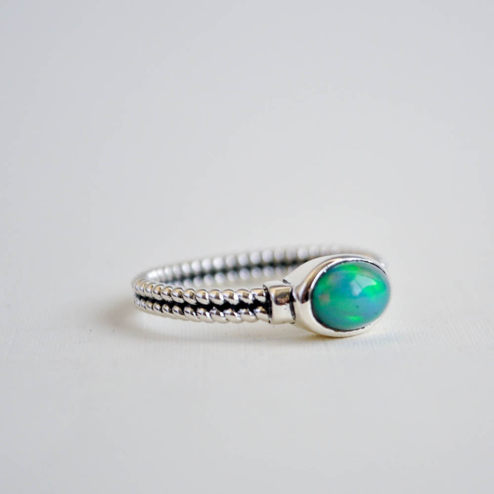 Opal Twist Ring