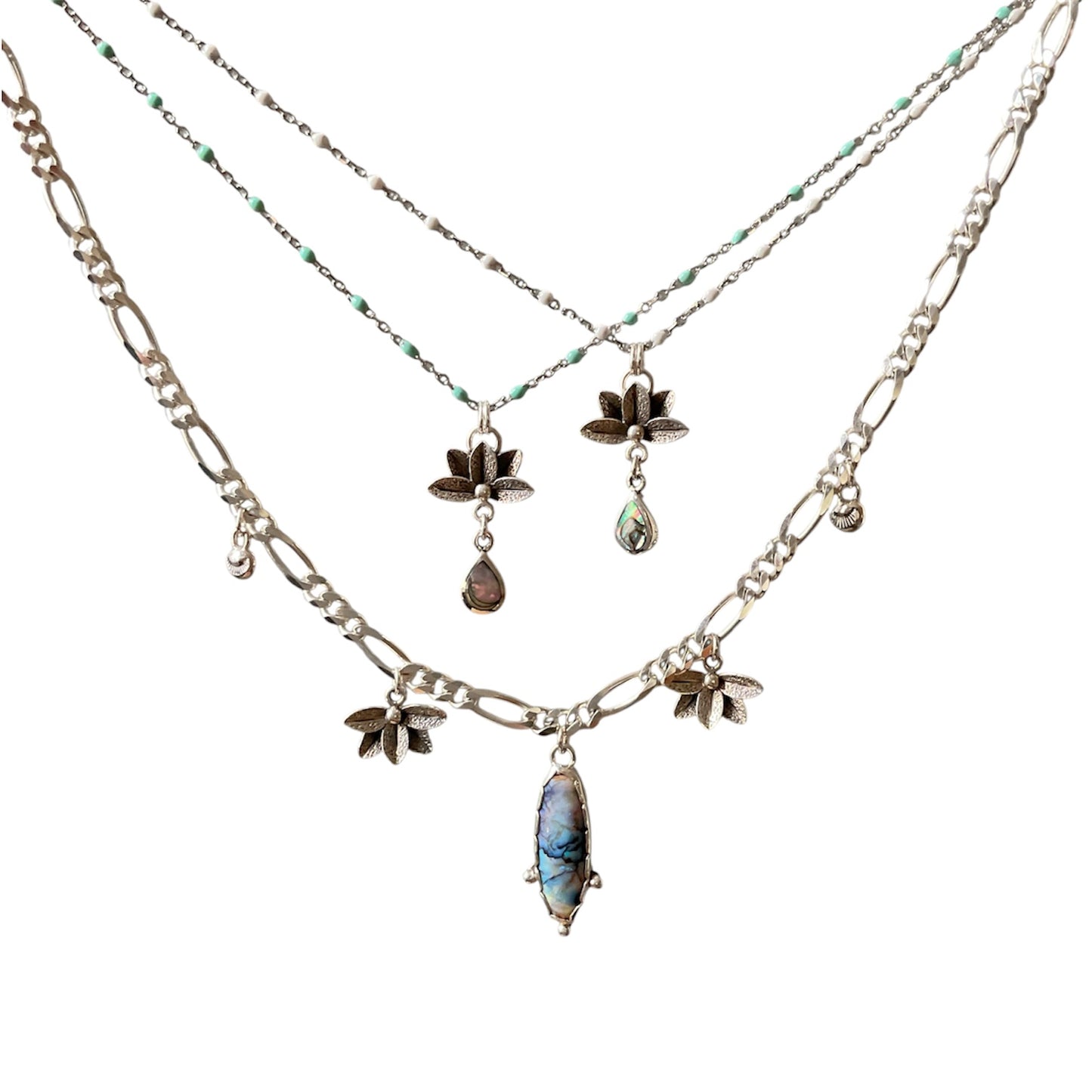 Opal Solstice Lotus Necklace