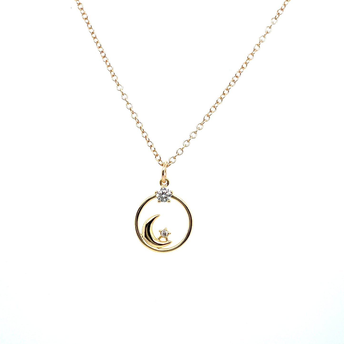 Timeless open circle pendant on an 14k gold-filled chain.