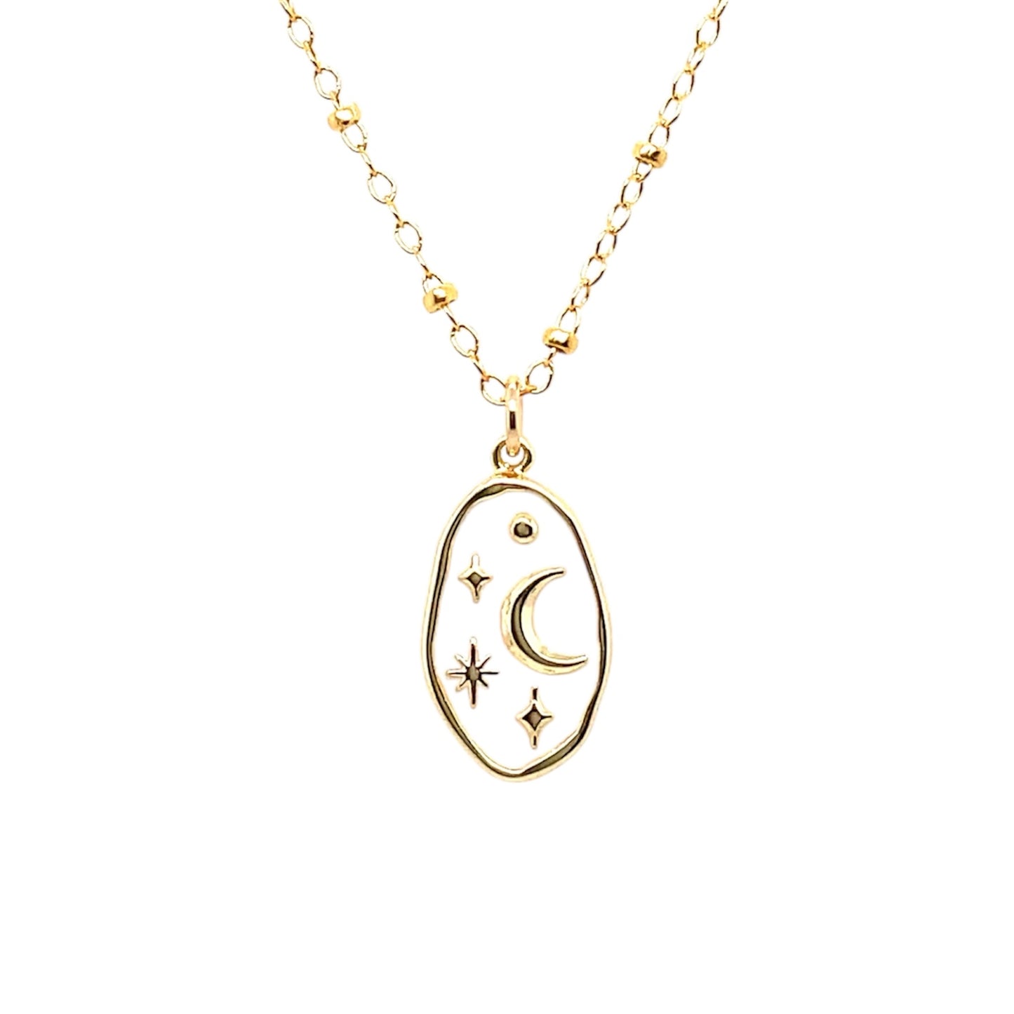 Enamel Moon Star Medallion