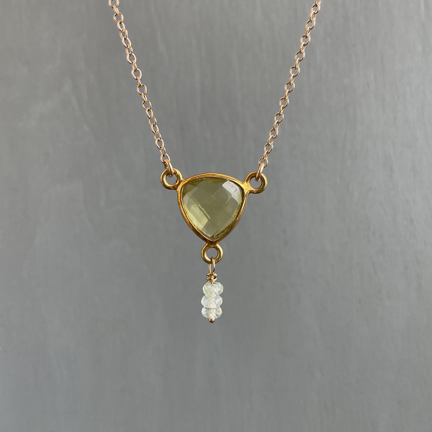 Peridot Lariat Necklace