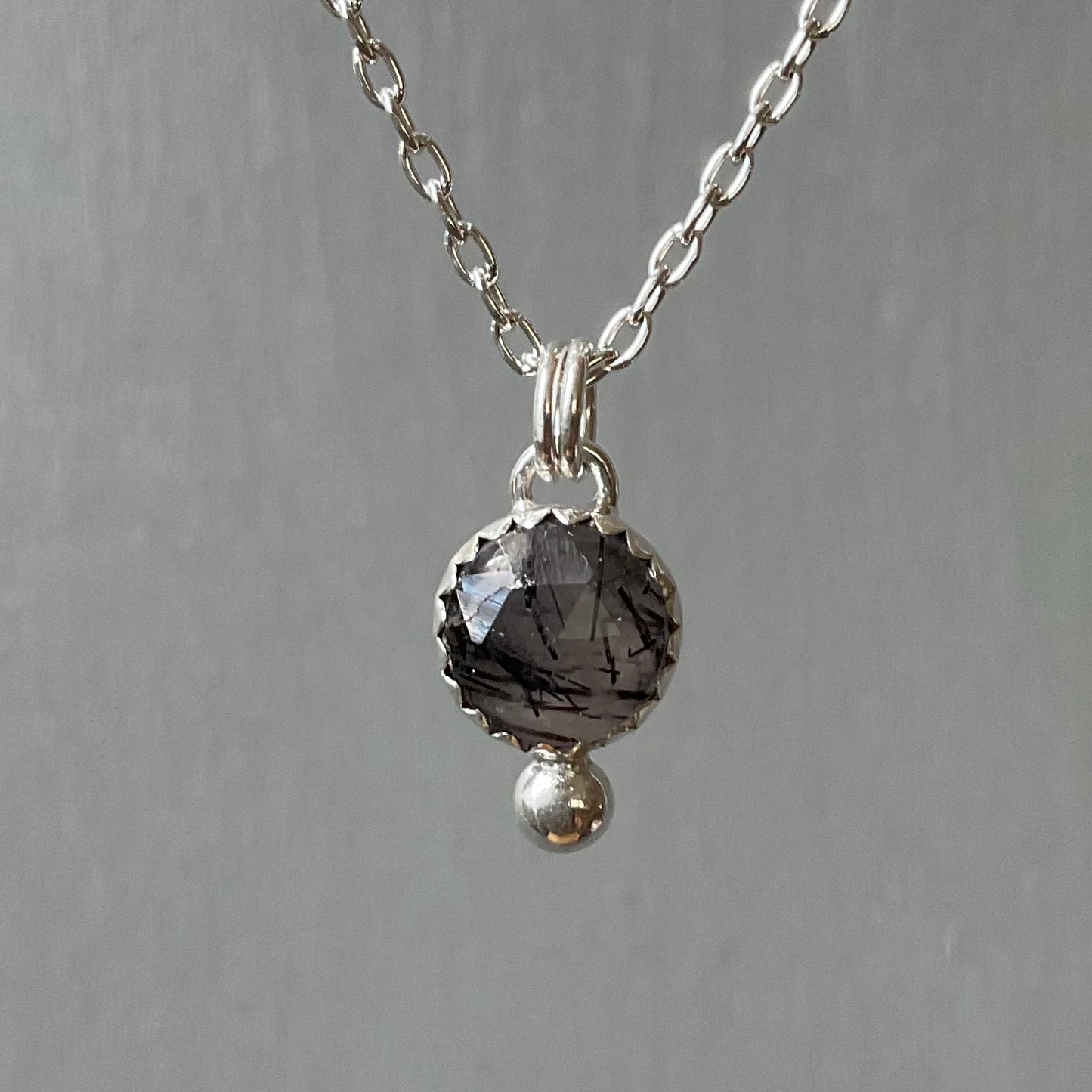 Tourmalated Quartz Drop Necklace