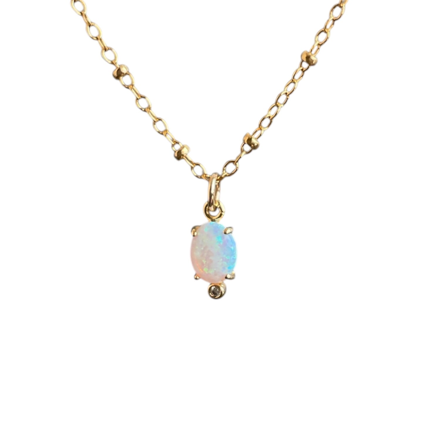 Oval Opal Necklace