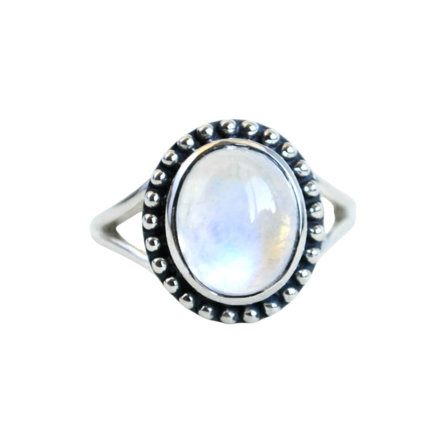 Moonstone Dahlia Ring —Size 7.5