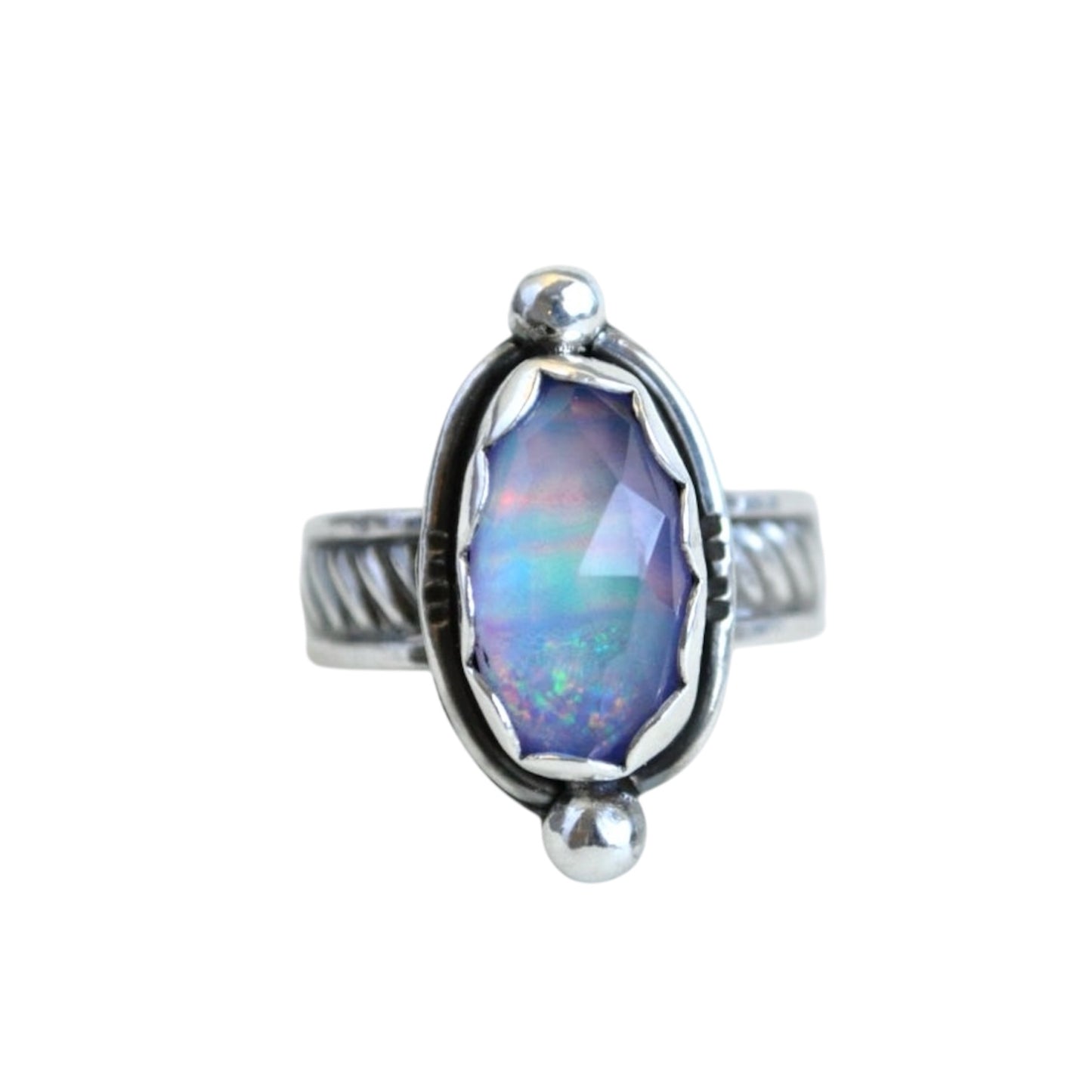 Aurora Opal Ring—Size 7.5