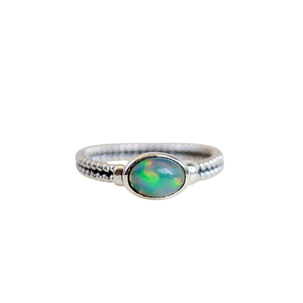 Opal Twist Ring