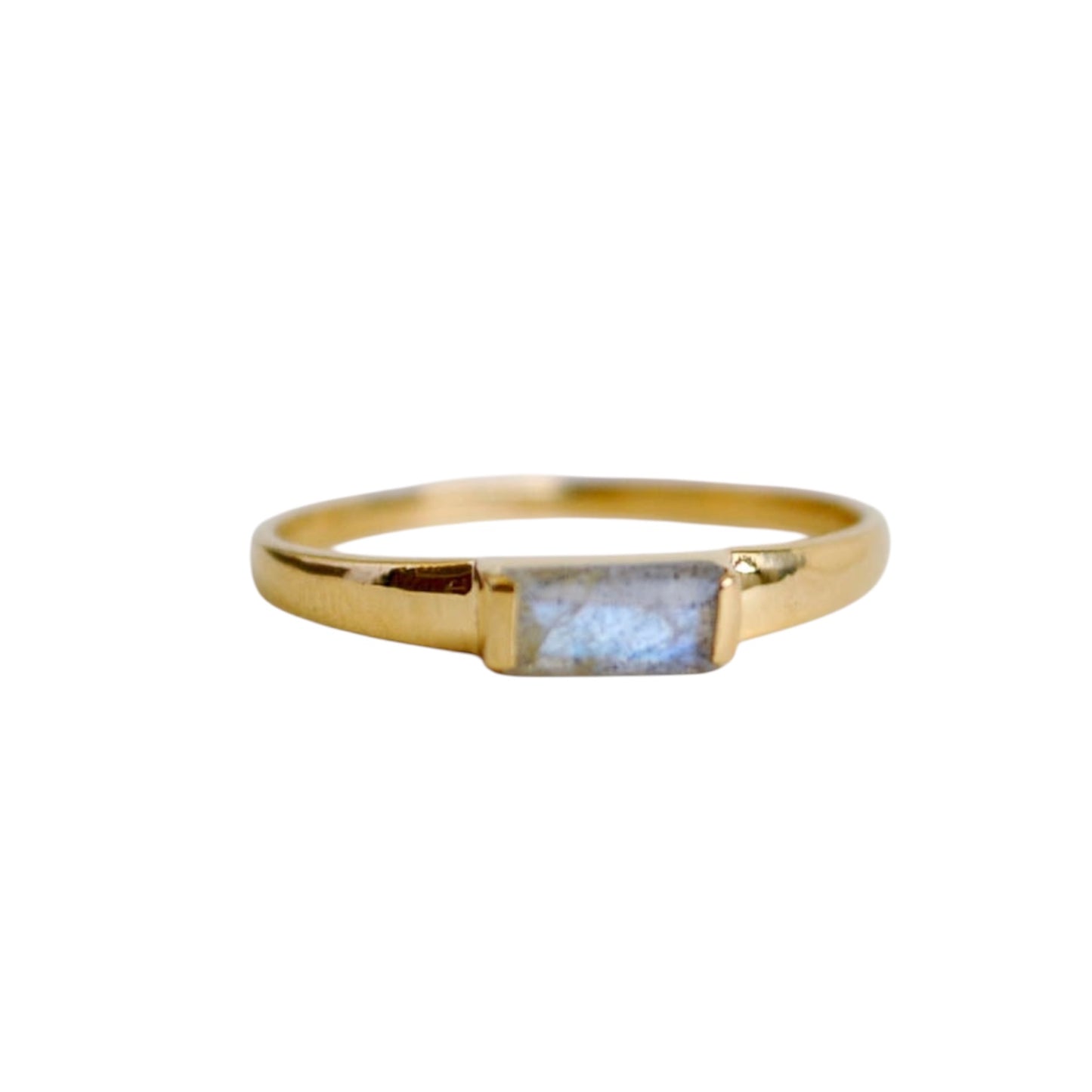 Labradorite Baguette Stacking Ring