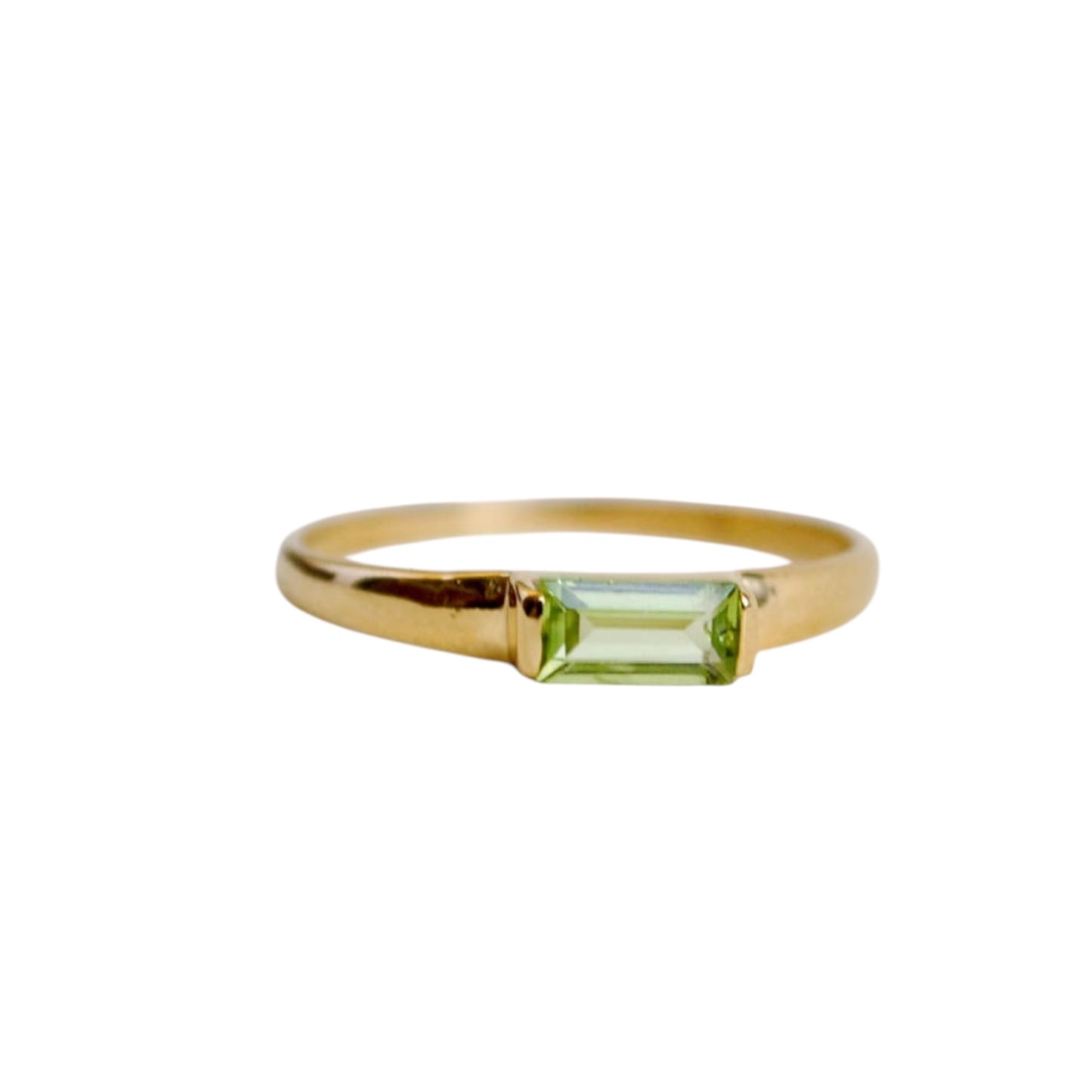 Peridot Baguette Stacking Ring