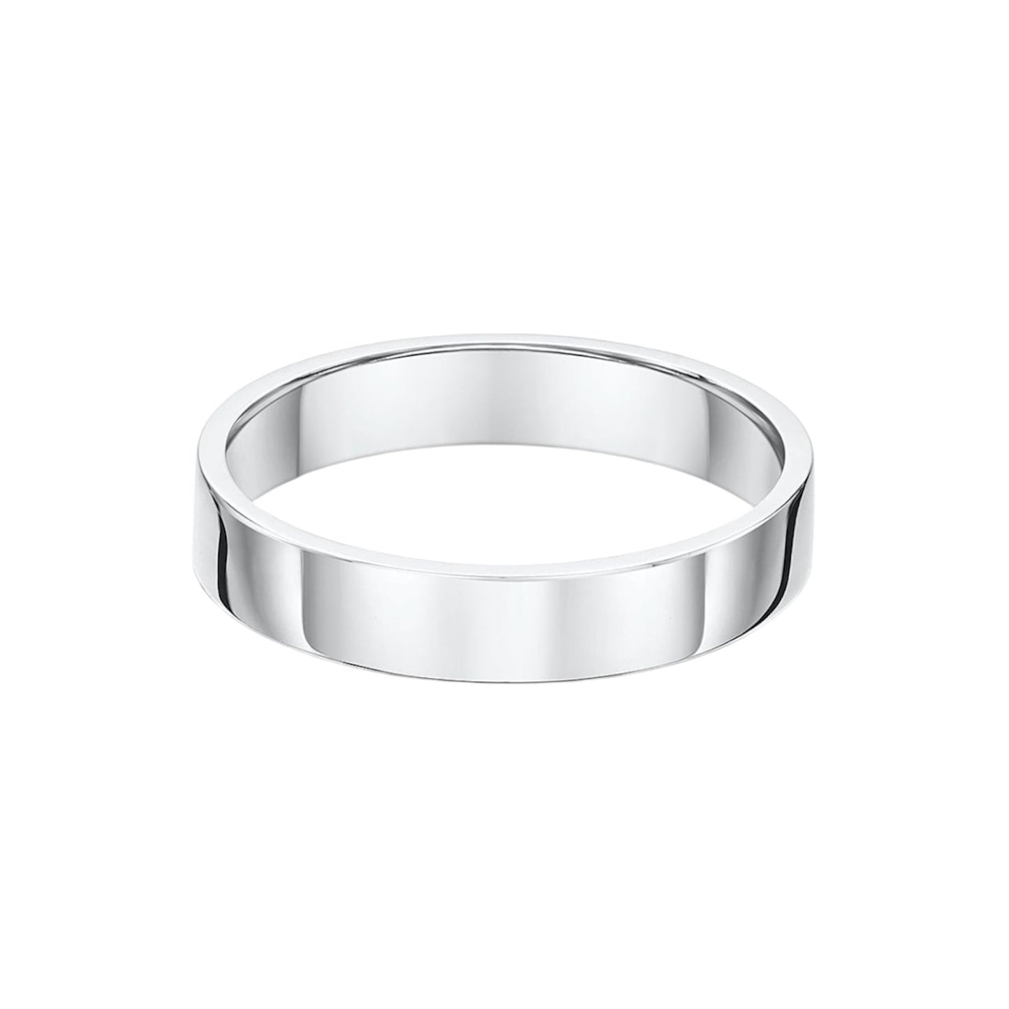 Classic sterling silver ring flat band.