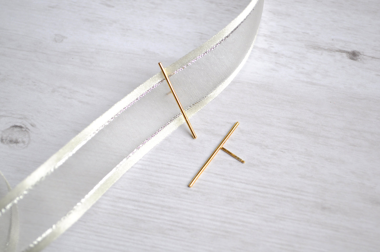 Fine Line Bar Post Earrings