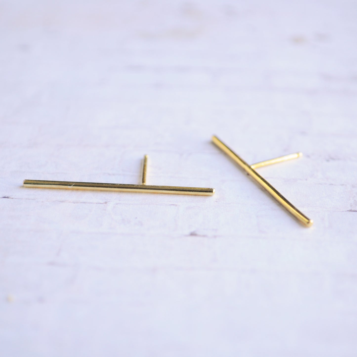Fine Line Bar Post Earrings