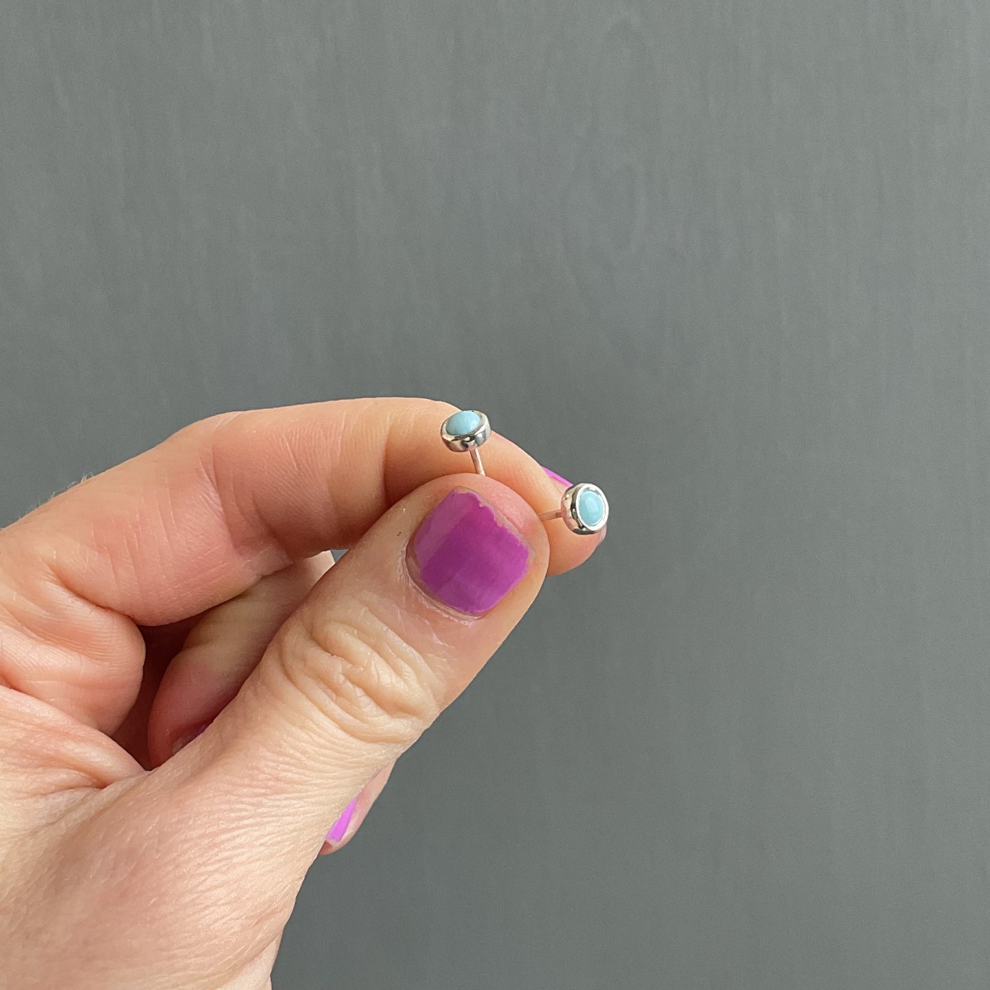 Larimar Post Earrings