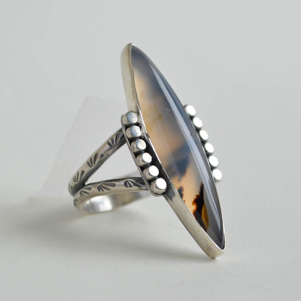 Montana Agate Ring—Size 9.5