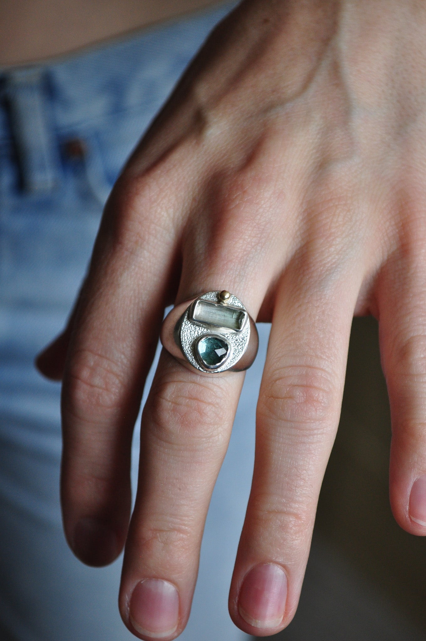 Tourmaline Amulet Ring—Size 8.5