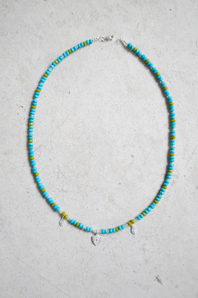 Turquoise Shield Necklace
