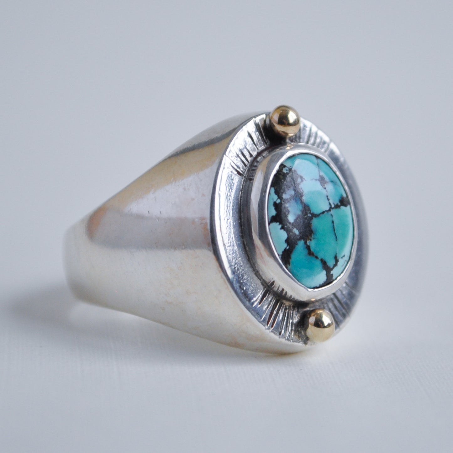 Turquoise Amulet Ring—Size 9
