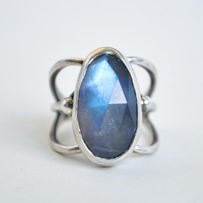 Cosmic Labradorite Ring—Size 6