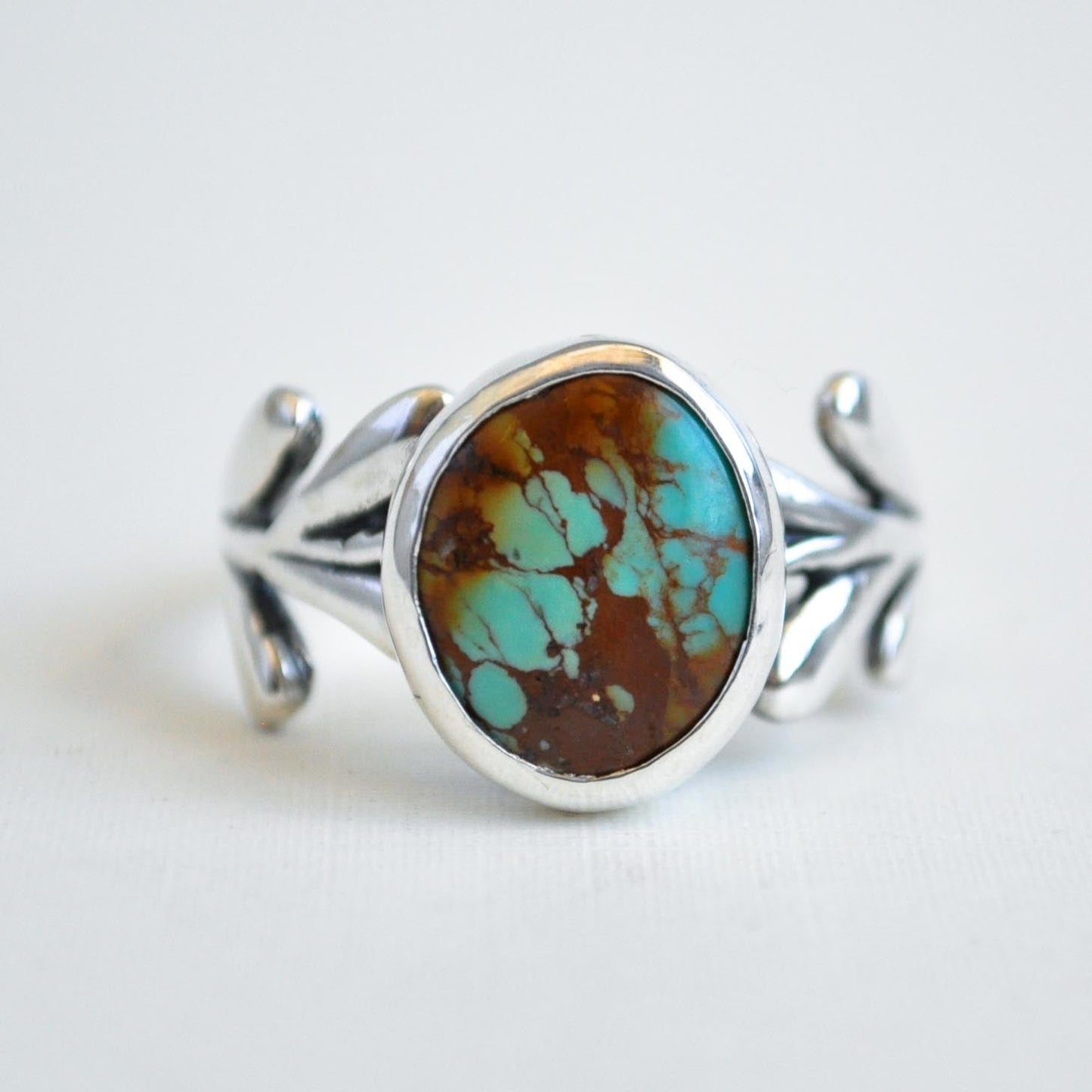 Turquoise Vine Ring—Size 9.5