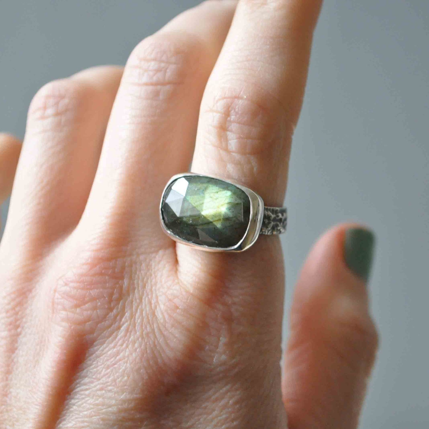 Labradorite Garden Ring—Size 6.5