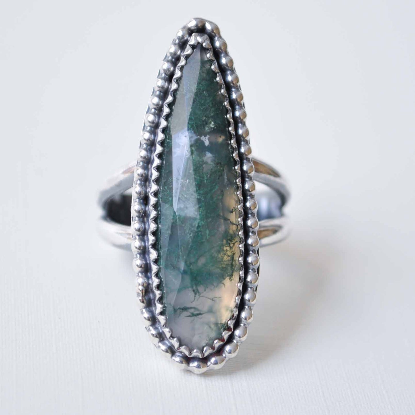 Moss Quartz Ring—Size 7.5