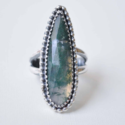 Moss Quartz Ring—Size 7.5