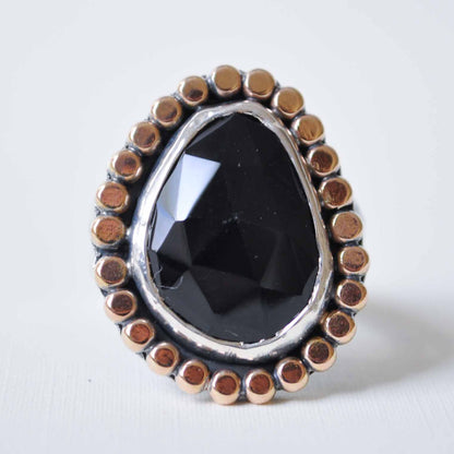Spinel Gold Dot Ring—Size 8.5