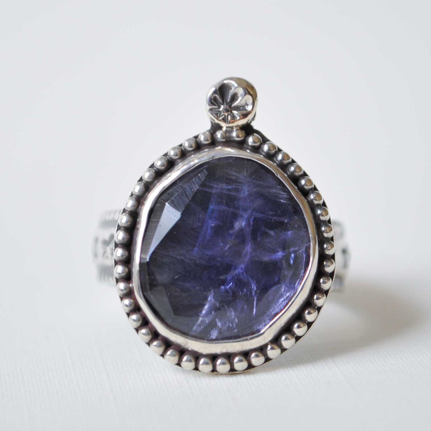 Iolite Star Dot Ring—Size 7.5