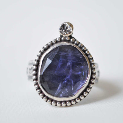 Iolite Star Dot Ring—Size 7.5