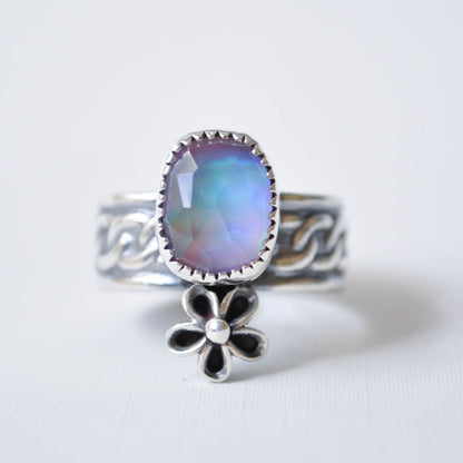 Auora Opal Daisy Ring—Size 7.5