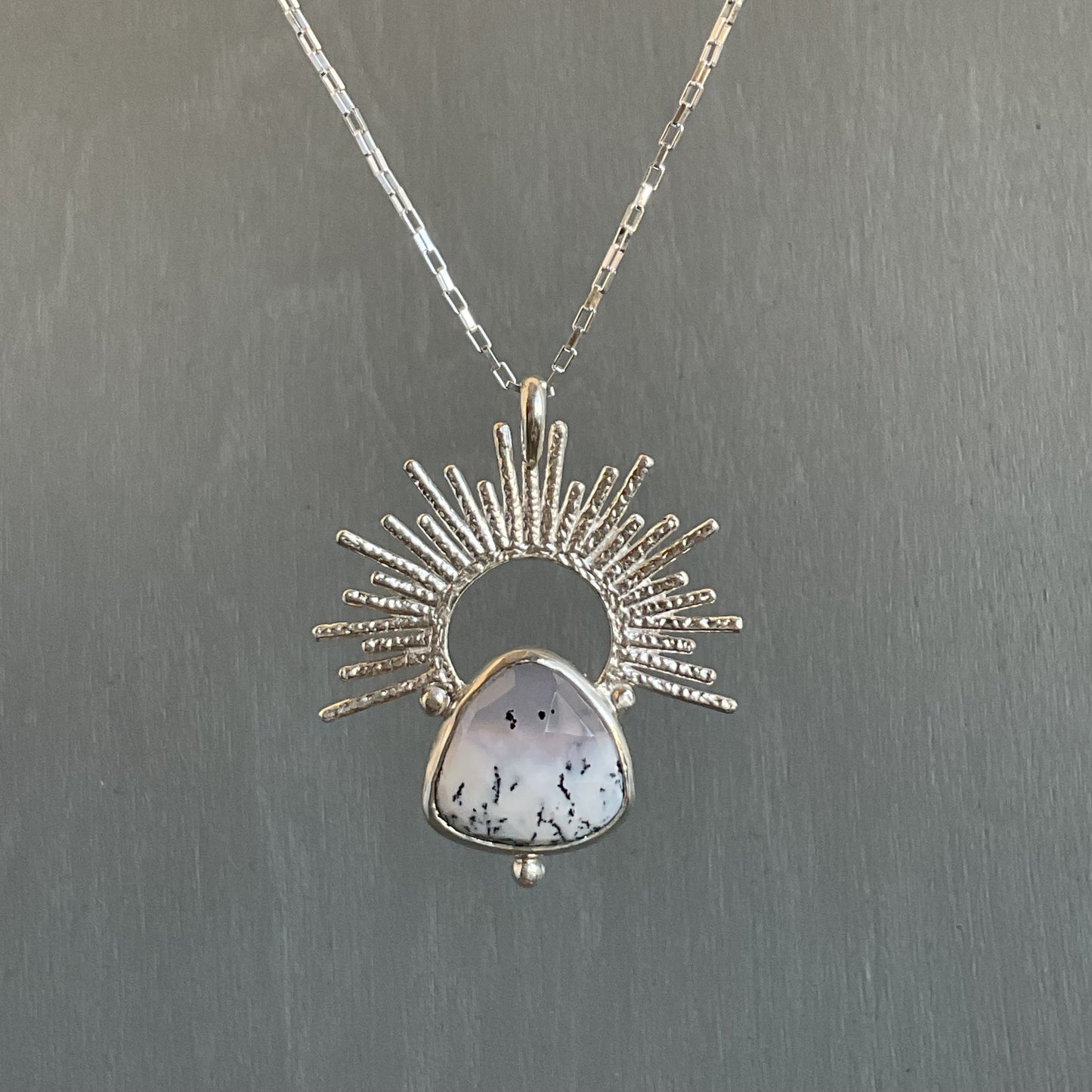 Dendritic Opal Sunrise Necklace