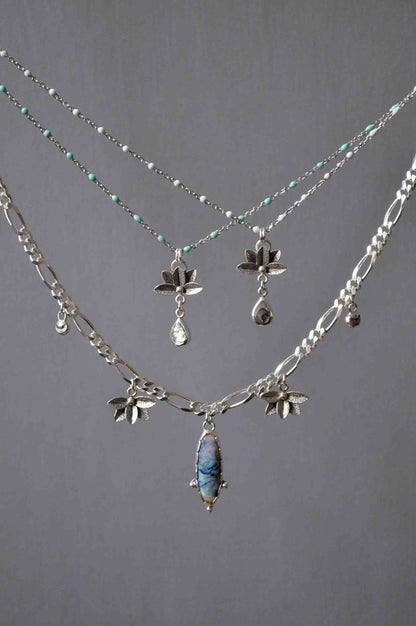 Abalone Lotus Necklace