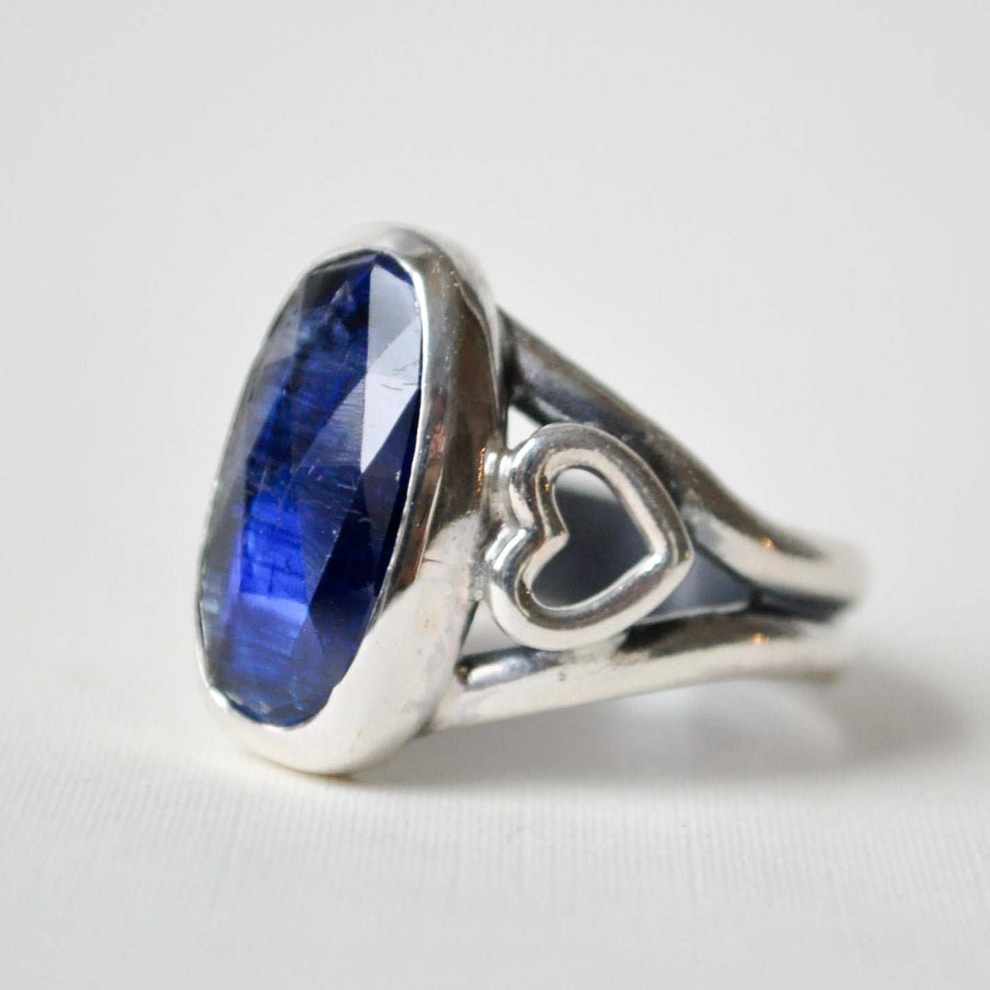 Kyanite Heart Ring—Size 7.5