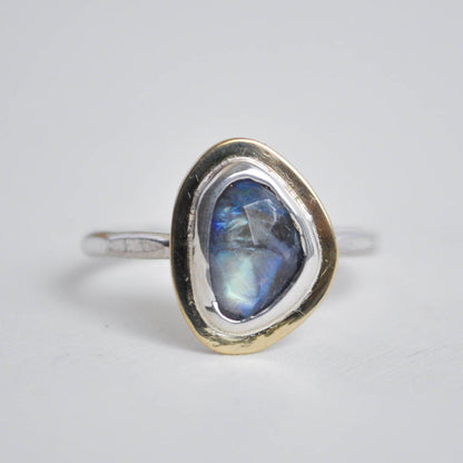 Moonstone Halo Ring