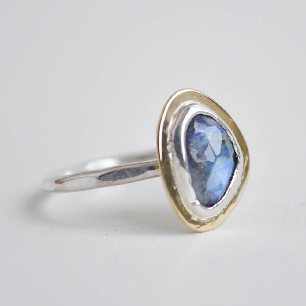 Moonstone Halo Ring