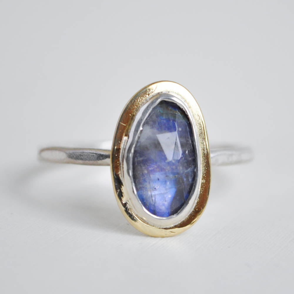 Moonstone Halo Ring