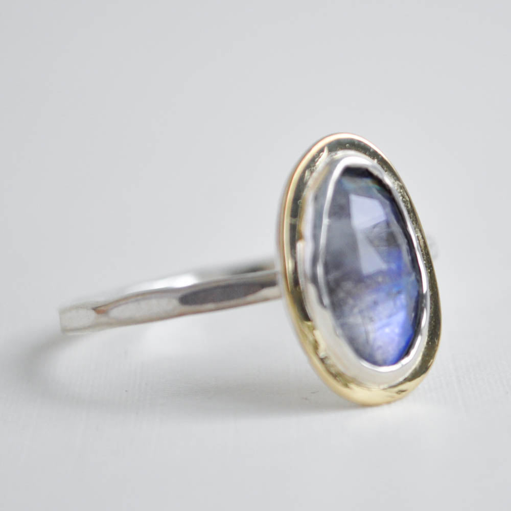 Moonstone Halo Ring