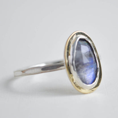 Moonstone Halo Ring