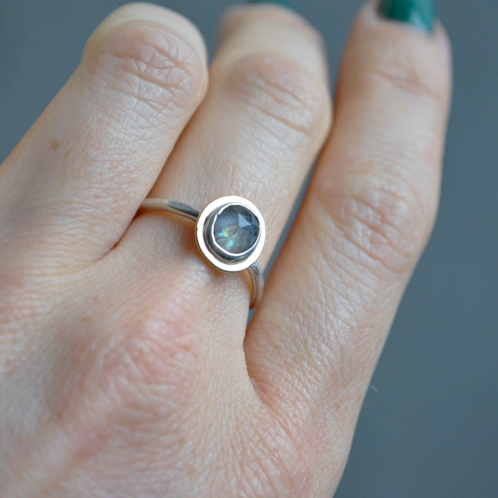 Moonstone Halo Ring