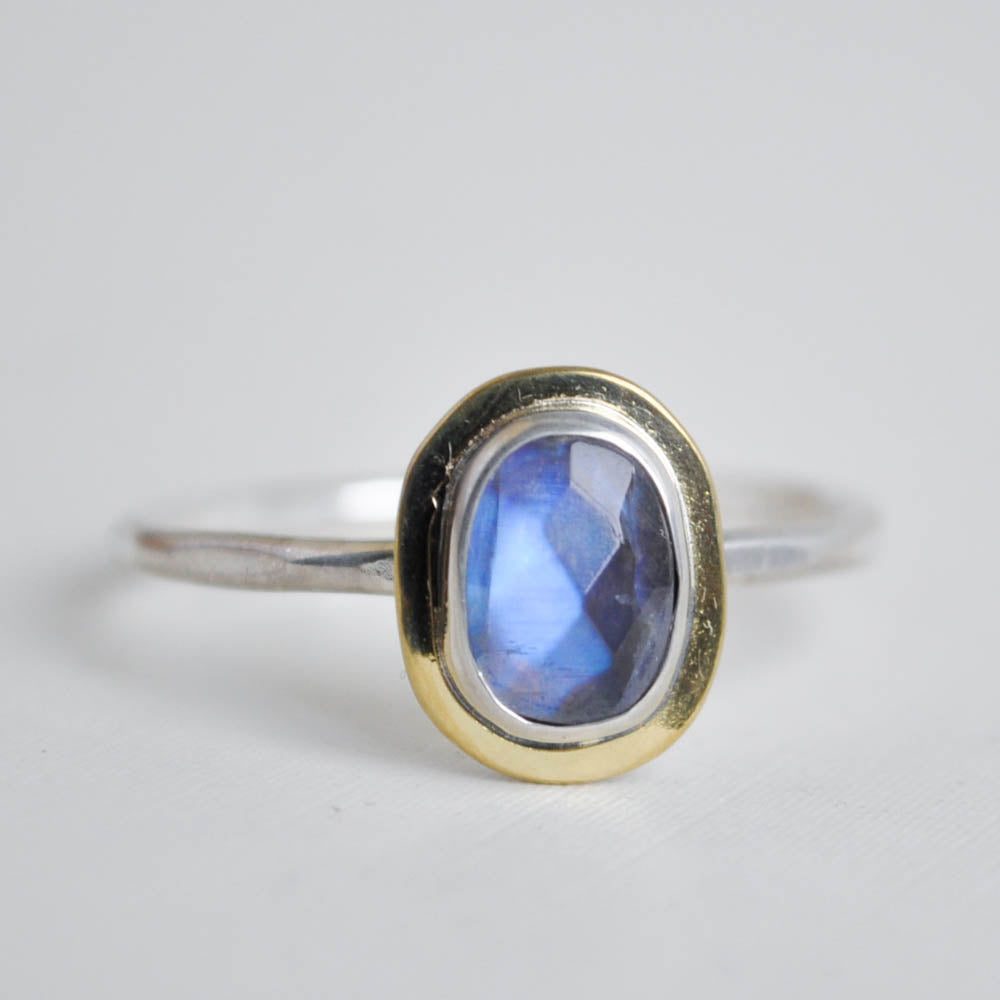 Moonstone Halo Ring