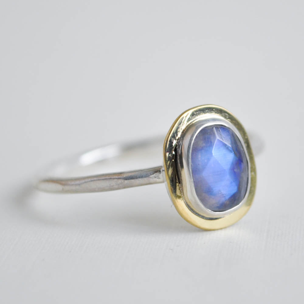 Moonstone Halo Ring
