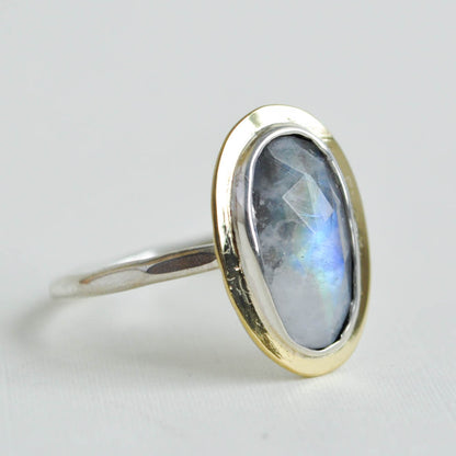 Moonstone Halo Ring