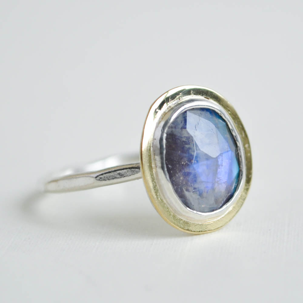 Moonstone Halo Ring