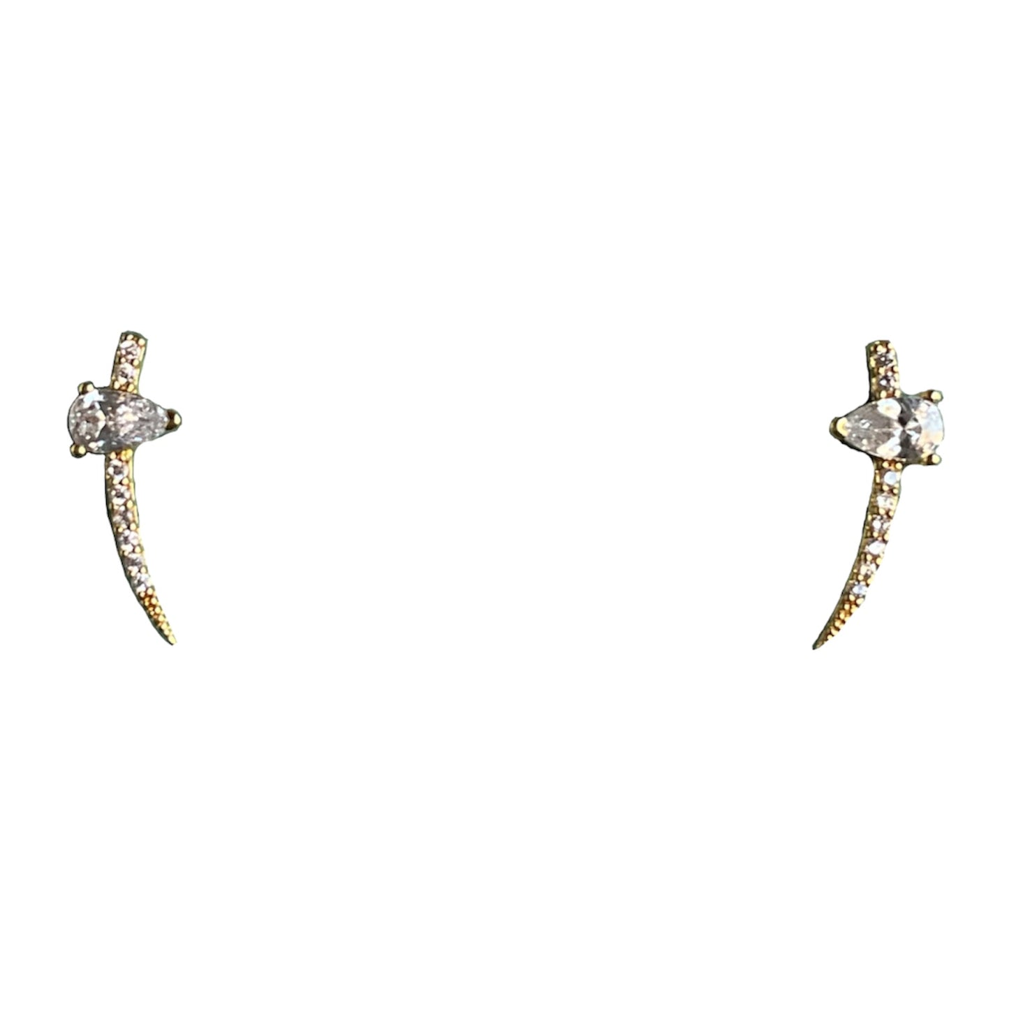 Pavé Spear Post Earrings