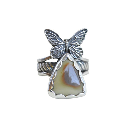 Jasper Butterfly Ring—Size 6.5