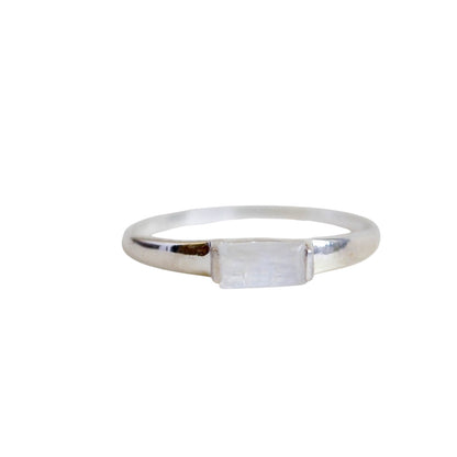 Moonstone Baguette Stacking Ring